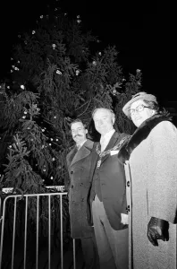 Christmas tree in Reading. 5th December 1974 Christmas tree in Reading. 5th December 1974