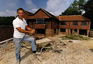 Images Dated 15th August 1991: Christopher Beeny Actor appeared in Up St airs Down Stairs at his new home in Battle East