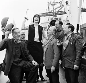 Cilla Black on a boat in Liverpool. 19th February 1964 Cilla Black on a boat in Liverpool. 19th February 1964