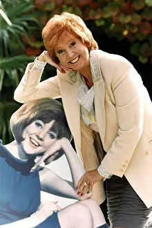 Cilla Black celabrates Thirty years in showbusiness along side a cardboard cut out Cilla Black celabrates Thirty years in showbusiness along side a cardboard cut out