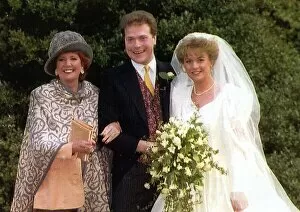 Images Dated 19th October 1991: Cilla Black with previous contestants from Blind Date getting married