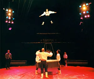00074 Gallery: Circus performers practicing before the crowds come in