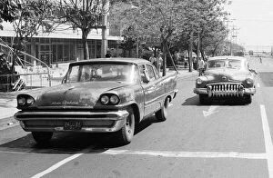 Bumper Collection: Classic American cars on the streets of Havana, Cuba 21st May 1978