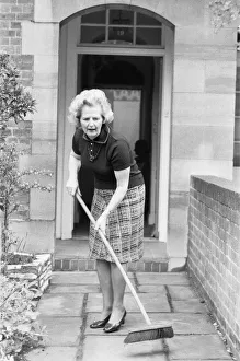 A clean sweep for Mrs Thatcher. 2nd February 1975. Mrs Margaret Thatcher A clean sweep for Mrs Thatcher. 2nd February 1975. Mrs Margaret Thatcher