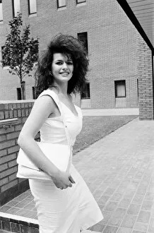 Images Dated 21st June 1984: Cleo Rocos, Actress, pictured outside Southwark Crown Court, London, 21st June 1984