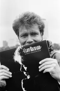 Images Dated 27th August 1987: Cliff Richard at the launch of his new album 'Always Guaranteed'