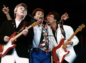 Cliff Richard Singer reunites with Bruce Welch and Hank Marvin members of his old backing Cliff Richard Singer reunites with Bruce Welch and Hank Marvin members of his old backing