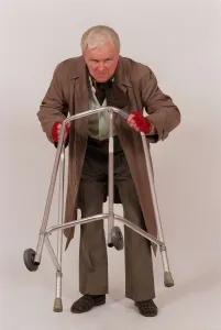 Images Dated 9th July 1996: Clive Anderson TV Presenter is aged sixty years by a team of make up artists for the TV