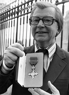 Images Dated 30th October 1975: Clive Dunn Actor with his OBE who was best known for his character Corporal Jones inm