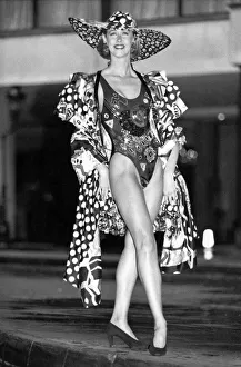 Images Dated 28th April 1992: Clothing Beach: Model Juliet Seatree wears exotic dress and swimwear. April 1992 P017968