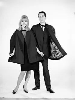 Clothing: Fashion: Capes: His and her capes. Models: Jerry Thompson and Daphne Vincent Clothing: Fashion: Capes: His and her capes. Models: Jerry Thompson and Daphne Vincent