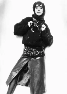 Clothing Fashion Leather March 1983 Slashed leather skirt from Claude Montena Clothing Fashion Leather March 1983 Slashed leather skirt from Claude Montena