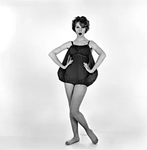 Clothing: Swimsuit fashion. December 1958 K8032 Clothing: Swimsuit fashion. December 1958 K8032
