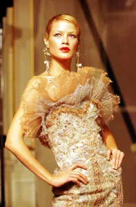 Clothing by Valentino 1998 Model wearing Evening Dress Clothing designed by Clothing by Valentino 1998 Model wearing Evening Dress Clothing designed by