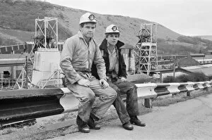 Coal miners Phillip Jenkins (left) and Chris Lee seen here at the Taff Merthyr Colliery