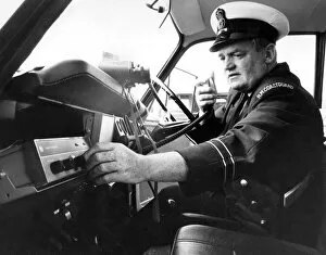Images Dated 14th August 1972: Coastguards: L / R Eric Hartley of Clacton, Essex a Station Officer of the coastguards