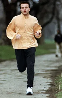Images Dated 20th February 1991: Colin Alldridge actor of the TV programme The Bill out jogging
