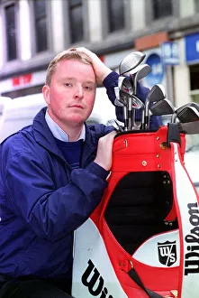 Images Dated 3rd May 1996: Colin Fraser golfer failed PGA exams golf clubs bag