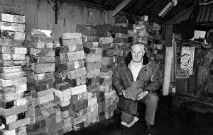 Images Dated 30th January 1980: The collectors. Henrys pile of bricks includes a selection from an American club in