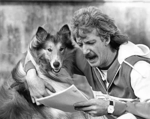 Collie Glen tries out the script with Brendan Healey Collie Glen tries out the script with Brendan Healey