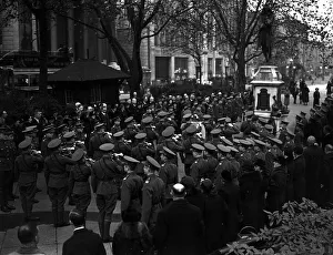 Colston Day 1936, Colston Cadets, boys of Colston's School pay respects to their Colston Day 1936, Colston Cadets, boys of Colston's School pay respects to their