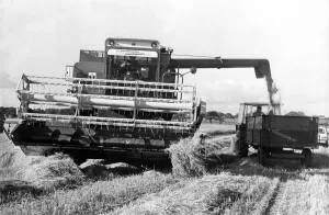 Images Dated 1st September 1979: A Combine Harvester at work in September 1979