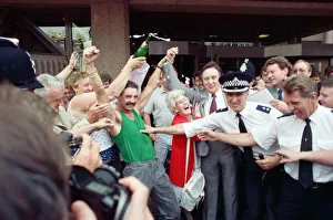 Images Dated 21st July 1989: Comedian Ken Dodd after being acquitted of tax evasion charges. Liverpool Crown Court