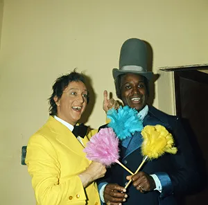 Comedian Ken Dodd with Lovelace Watkins. 1975 Comedian Ken Dodd with Lovelace Watkins. 1975