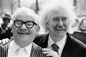 Comedian Ronnie Barker with Ronnie Forfar who stars in the television comedy series "