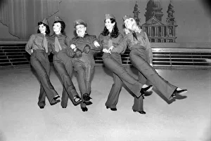 00068 Gallery: Comedy actor Arthur Lowe of Dads Army dancing with girls