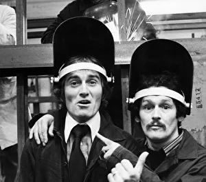 Images Dated 23rd October 1978: Comedy Duo, Tommy Cannon and Bobby Ball, return to the Crane Fruehauf factory in Oldham