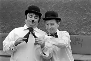 Images Dated 24th February 1975: Comedy / Humour: Comedian Little and Large. Laurel and Hardy. February 1975 75-01036-004