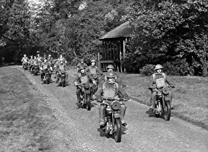 A company of mechanised troops undergoing a course of rough riding A company of mechanised troops undergoing a course of rough riding