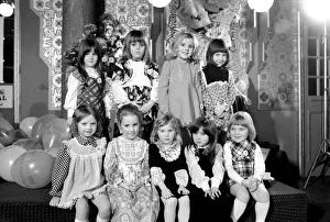 The top ten competitors in the Mini Miss UK beauty competition. January 1975 75-00024 The top ten competitors in the Mini Miss UK beauty competition. January 1975 75-00024