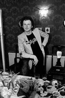 Images Dated 14th March 1975: Composer Mike Batt seen here at the home of Sonia Allison the Daily Mirror cook who
