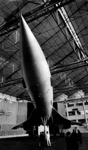 The Concorde 001 in the hangar at Toulouse today. December 1967 P004678 The Concorde 001 in the hangar at Toulouse today. December 1967 P004678