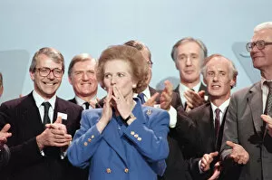 Images Dated 13th October 1989: The Conservative Party Conference, Blackpool. Prime Minister Margaret Thatcher with