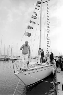 Former Conservative Prime Minister Edward Heath at launching of a new yacht Former Conservative Prime Minister Edward Heath at launching of a new yacht