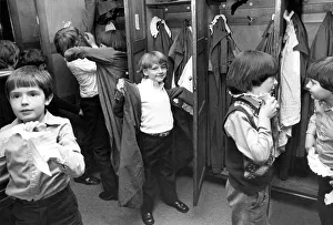 Images Dated 26th May 1980: There is a controlled scramble as the boys get into their surplices