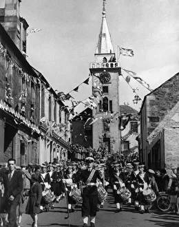 Coronation Parade in Kilbarchan, Renfrewshire, Scotland, Saturday 30th May 1953 Coronation Parade in Kilbarchan, Renfrewshire, Scotland, Saturday 30th May 1953