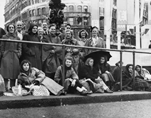 Coronation Queen Elizabeth II 1st June 1953. Cold rain did nothing to dampen Coronation Queen Elizabeth II 1st June 1953. Cold rain did nothing to dampen