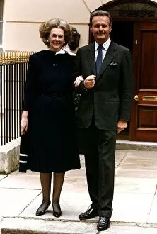 Images Dated 11th May 1993: Count Jean Francois de Chambrun with his wife Raine Spencer Showing Engagement ring