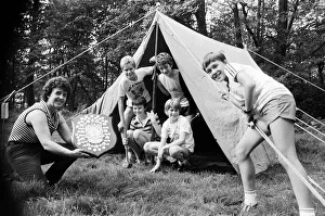 County scout secretary Mrs Margaret Hunter shows off the winner' County scout secretary Mrs Margaret Hunter shows off the winner'
