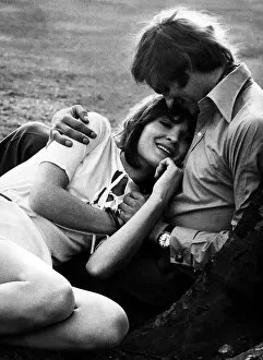 Images Dated 9th May 1970: A couple in a park hugging each other