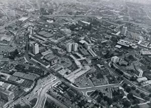 Images Dated 22nd June 1976: Coventry city centre- Aerial view 22nd June 1976