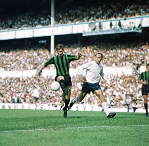 Coventry City footballer Geoff Strong in action with Alan Gilzean of Tottenham Hotspur Coventry City footballer Geoff Strong in action with Alan Gilzean of Tottenham Hotspur