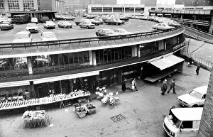 Images Dated 2nd February 1981: Coventry Retail Market and rooftop car park. 2nd February 1981