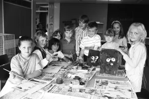 Crafty sorts.. Some of the seven to 11 year old's attending Wooldale Crafty sorts.. Some of the seven to 11 year old's attending Wooldale