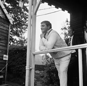 Cricket match, Cheshire v Northants. Northamptonshire cricketer Colin Milburn surveys Cricket match, Cheshire v Northants. Northamptonshire cricketer Colin Milburn surveys