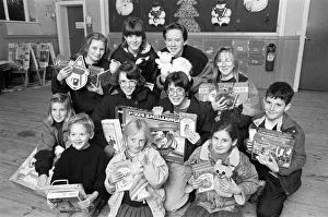 Images Dated 4th December 1991: Crosland Hill Methodist Church collecting toys for Examiner Christmas Toy appeal